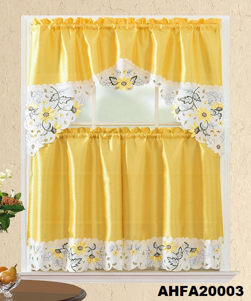 AHFA20003 KITCHEN CURTAIN 3PCS SET