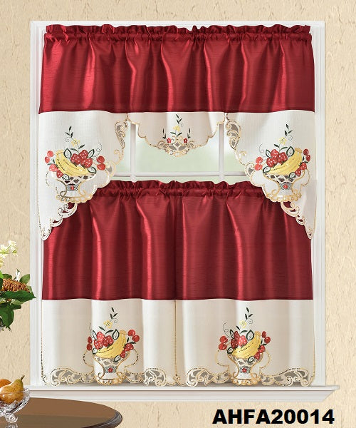 AHFA20014 KITCHEN CURTAIN 3PCS SET