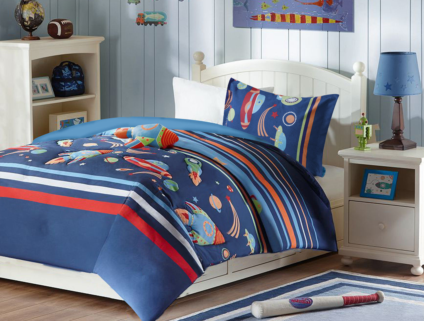 Rocket Ship Bedding Set - Twin Comfort