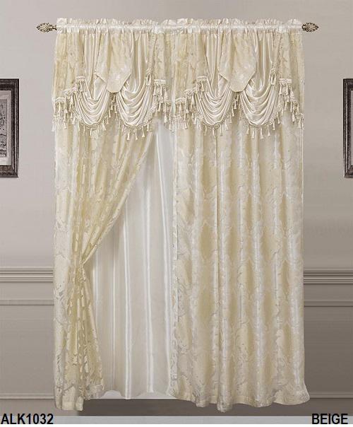 ALK1032 CURTAIN JACQUARD 2 PANELS SET