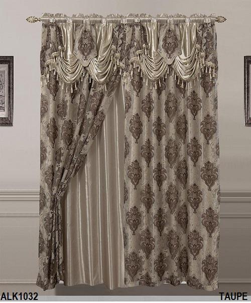 ALK1032 CURTAIN JACQUARD 2 PANELS SET