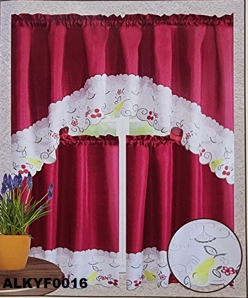 ALKFY0016 KITCHEN CURTAIN 3PCS SET