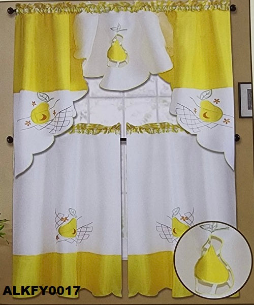 ALKFY0017 KITCHEN CURTAIN 3PCS SET