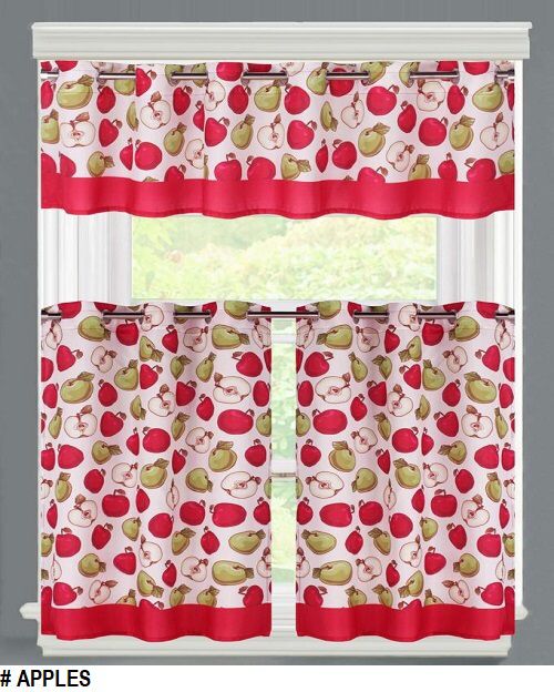 APPLES KITCHEN CURTAIN 3PCS SET