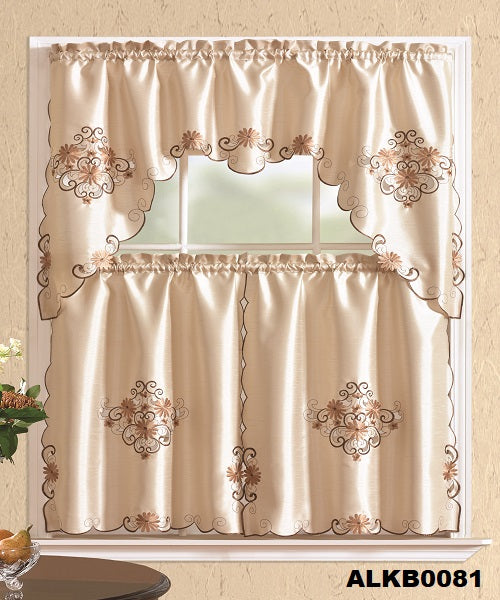 ALKB0081 KITCHEN CURTAIN 3PCS SET