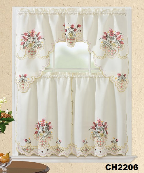 CH2206 KITCHEN CURTAIN 3PCS SET