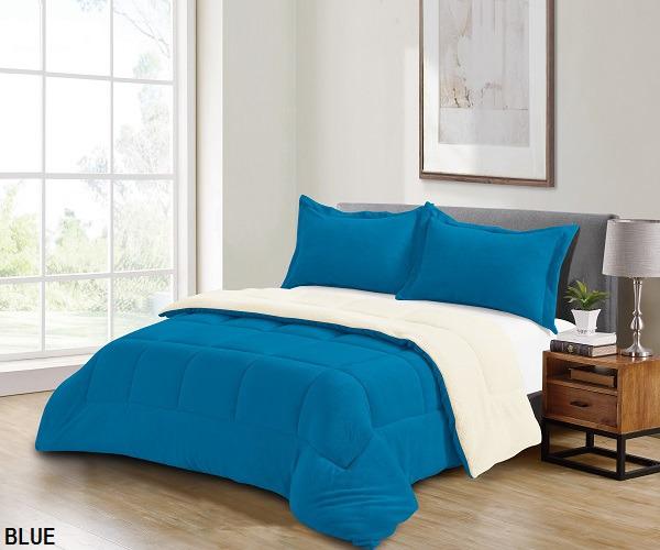 DIAMOND BORREGO 3PCS SOLID BLANKET