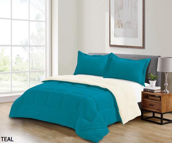 DIAMOND BORREGO 3PCS SOLID BLANKET