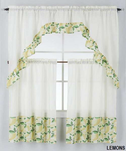 LEMONS KITCHEN CURTAIN 3PCS SET