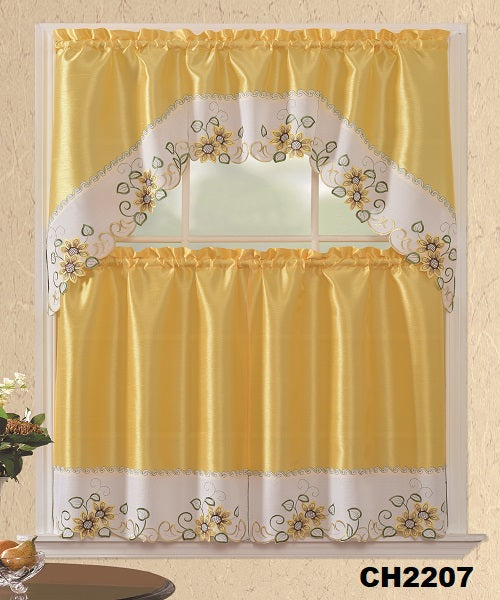 CH2207 KITCHEN CURTAIN 3PCS SET