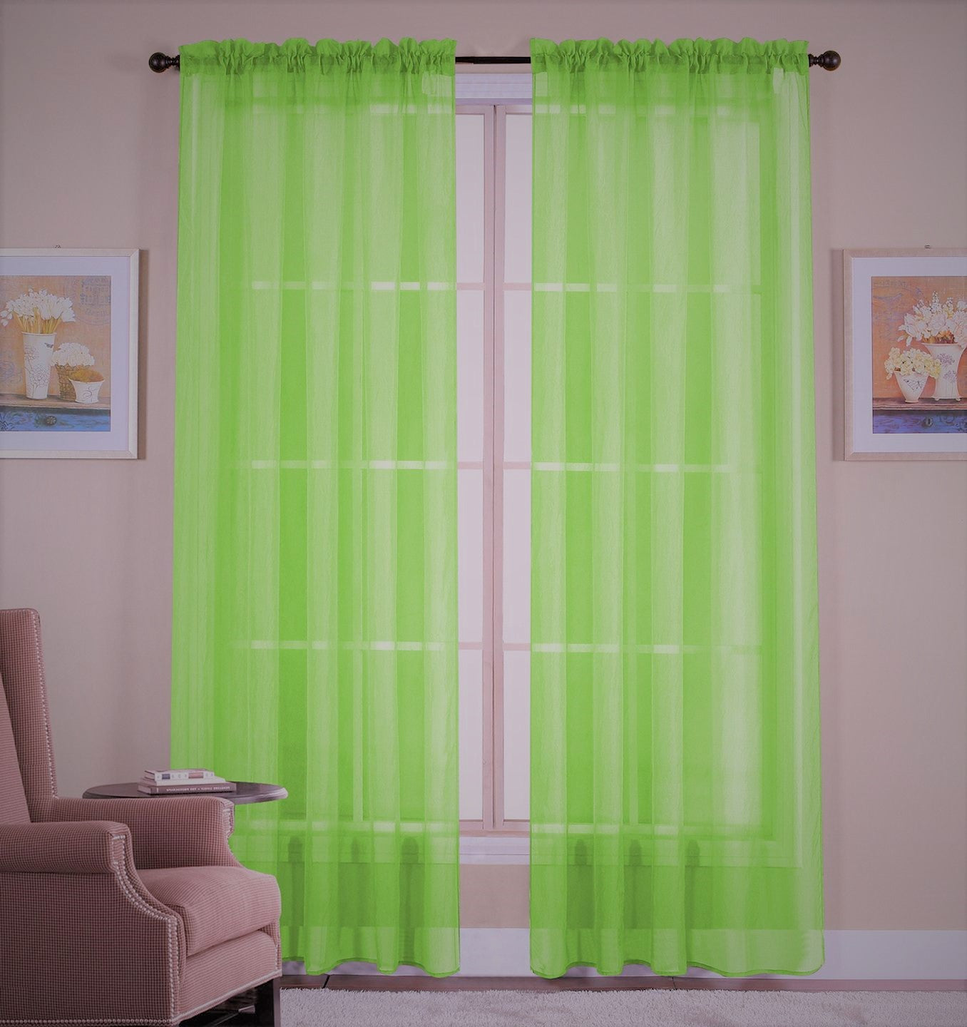 SHEER CURTAIN 2 PANEL SET