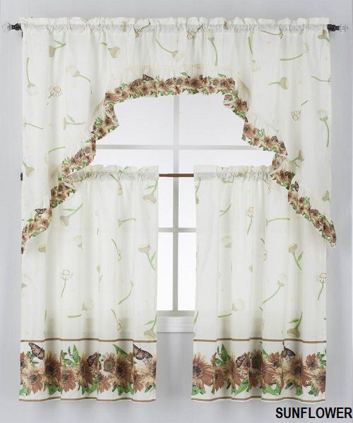 SUNFLOWER KITCHEN CURTAIN 3PCS SET