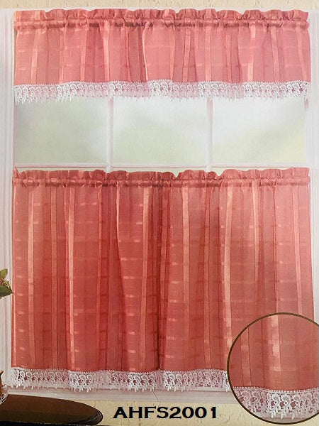 AHFS2001 KITCHEN CURTAIN 3PCS SET