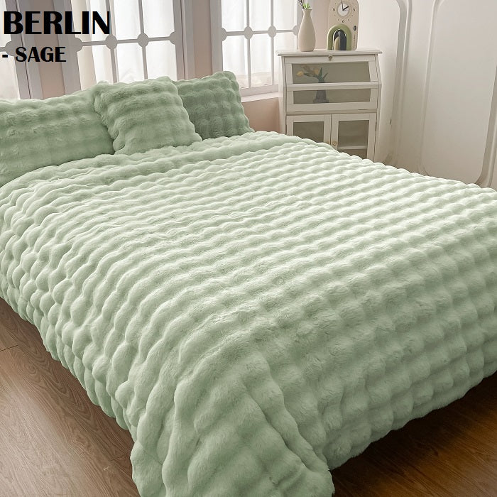 BERLIN RABBIT FAUX FUR BLANKET