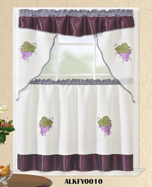 ALKFY0010 KITCHEN CURTAIN 3PCS SET