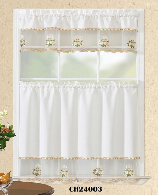 ALKFA003 KITCHEN CURTAIN 3PCS SET