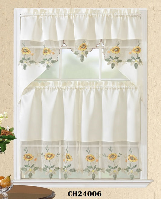 CH24006 KITCHEN CURTAIN 3PCS SET