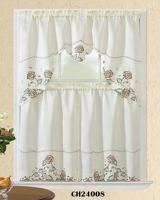 CH24008 KITCHEN CURTAIN 3PCS SET