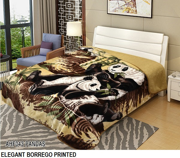 ELEGANT BORREGO PRINTED EMBOSSED BLANKET ALKAM HOME FASHION