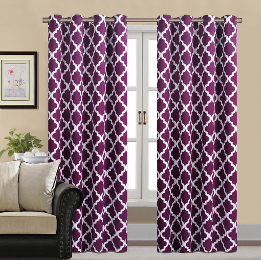 AHF39 CURTAIN 2 PANEL BLOCKOUT PRINTED