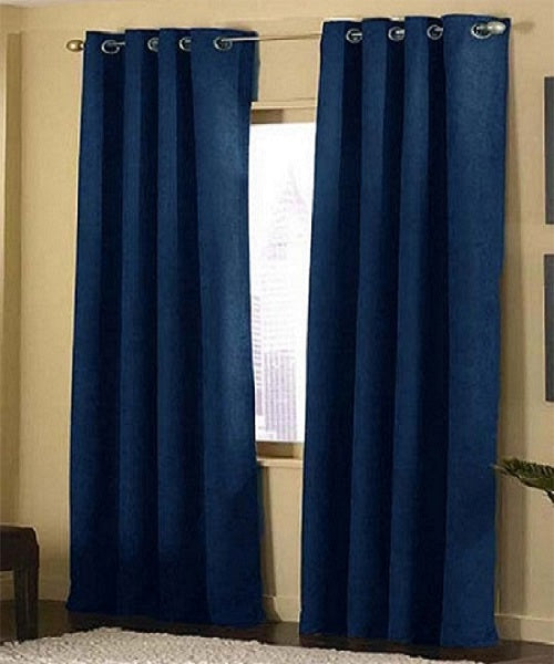 SUEDE CURTAIN 2 PANEL SET (WITH GROMMETS)